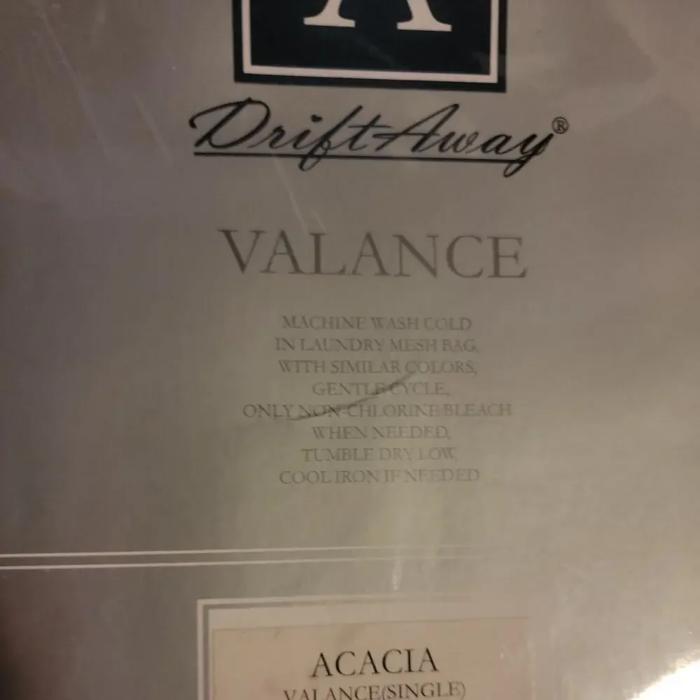 Drift Away Acacia Floral Blossom Watercolor Single Valance Gray 52x18